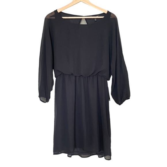 EXPRESS LONG SLEEVE DOLMAN CHIFFON DRESS XS - Picture 4 of 7